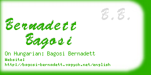 bernadett bagosi business card